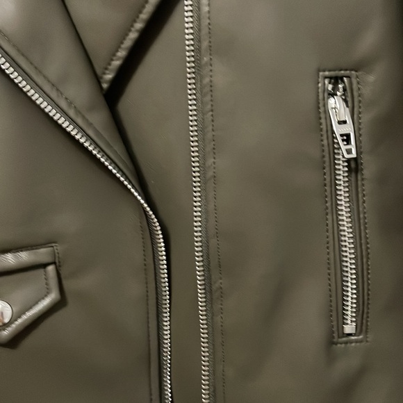 BlankNYC faux leather jacket - olive - medium - Picture 3 of 7